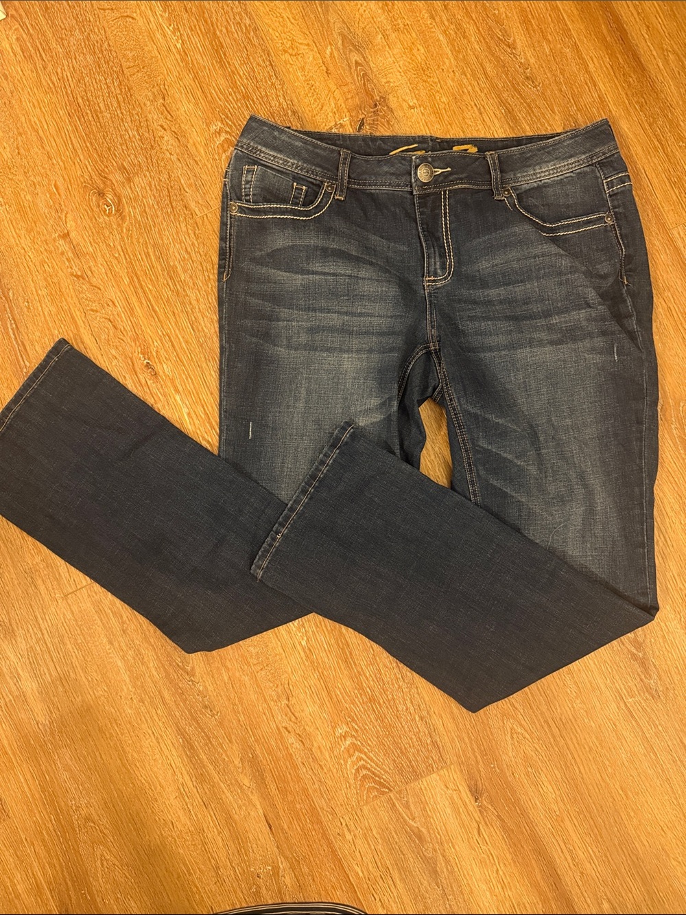 Seven7 Luxury Denim Women's Slim Bootcut Jeans Size 18 Dark Wash Stretch